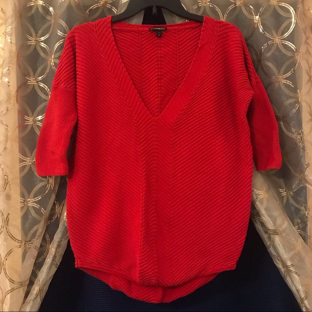 Express 3/4 sleeve knit sweater